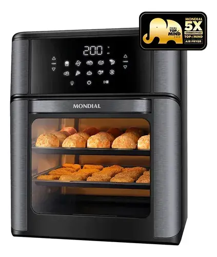 Fritadeira Elétrica Forno Oven AFON-12L-BG 12 Litros Preto Mondial