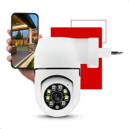 Câmera De Segurança 360° Wi-Fi Nixzen Visão Noturna Tomada