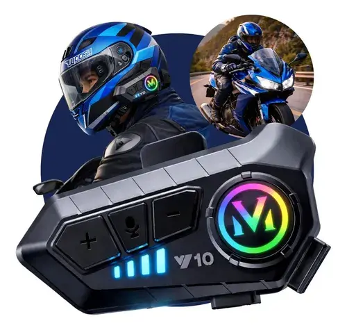 Fone Para Capacete Intercomunicador Bluetooth RGB Woosh