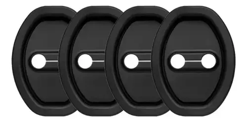 Kit Amortecedor P/ Porta De Carro Anti-Impacto Fechadura Preto 4un