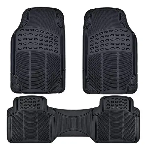 Jogo Tapete Carro Universal Borracha Grossa Esportivo Tuning Preto
